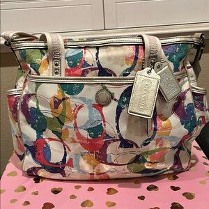 Coach Colorful Signature Baby Bag